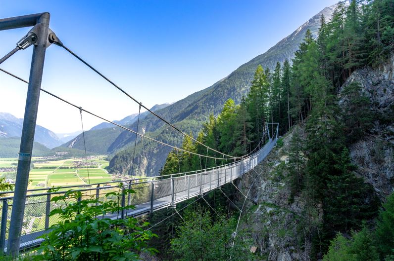 Ötztal, Ötztaler Urweg, Sommer, Landschaft, Hängebrücke